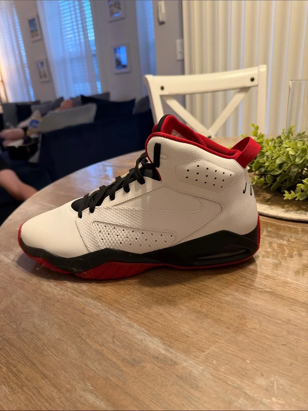 Jordan Lift Off White Black and Red High-Top Sneakers men’s size 14